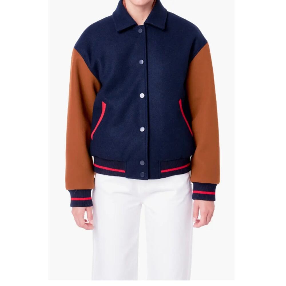 Colorblock Bomber Jacket English Factory - Picture 6 of 6
